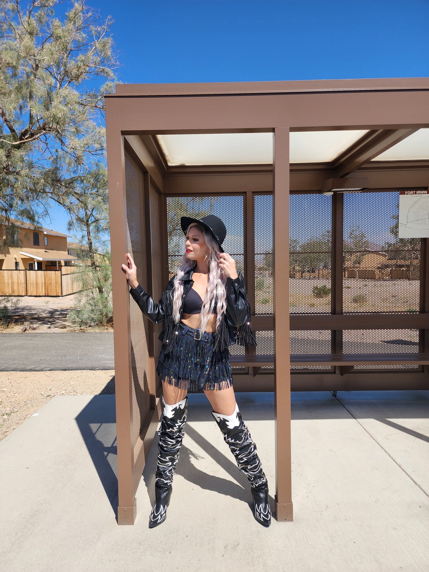 Cow girl fringe shorts
