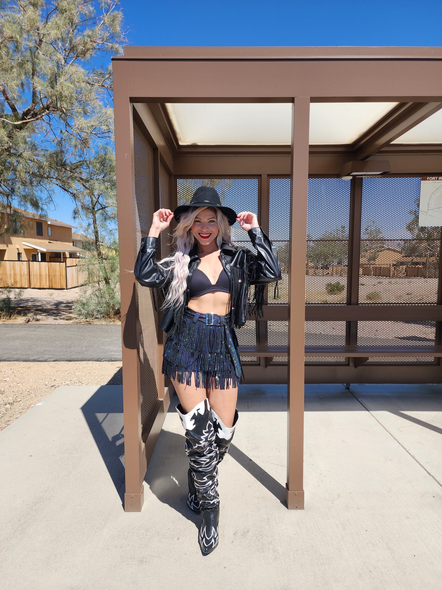 Cow girl fringe shorts