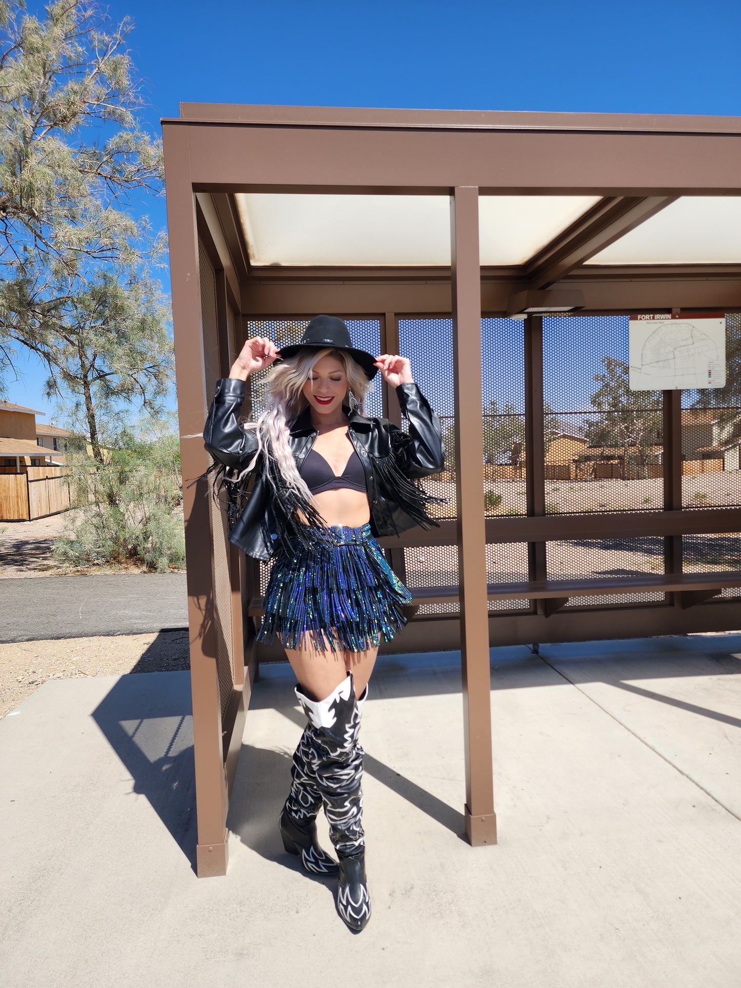 Cow girl fringe shorts