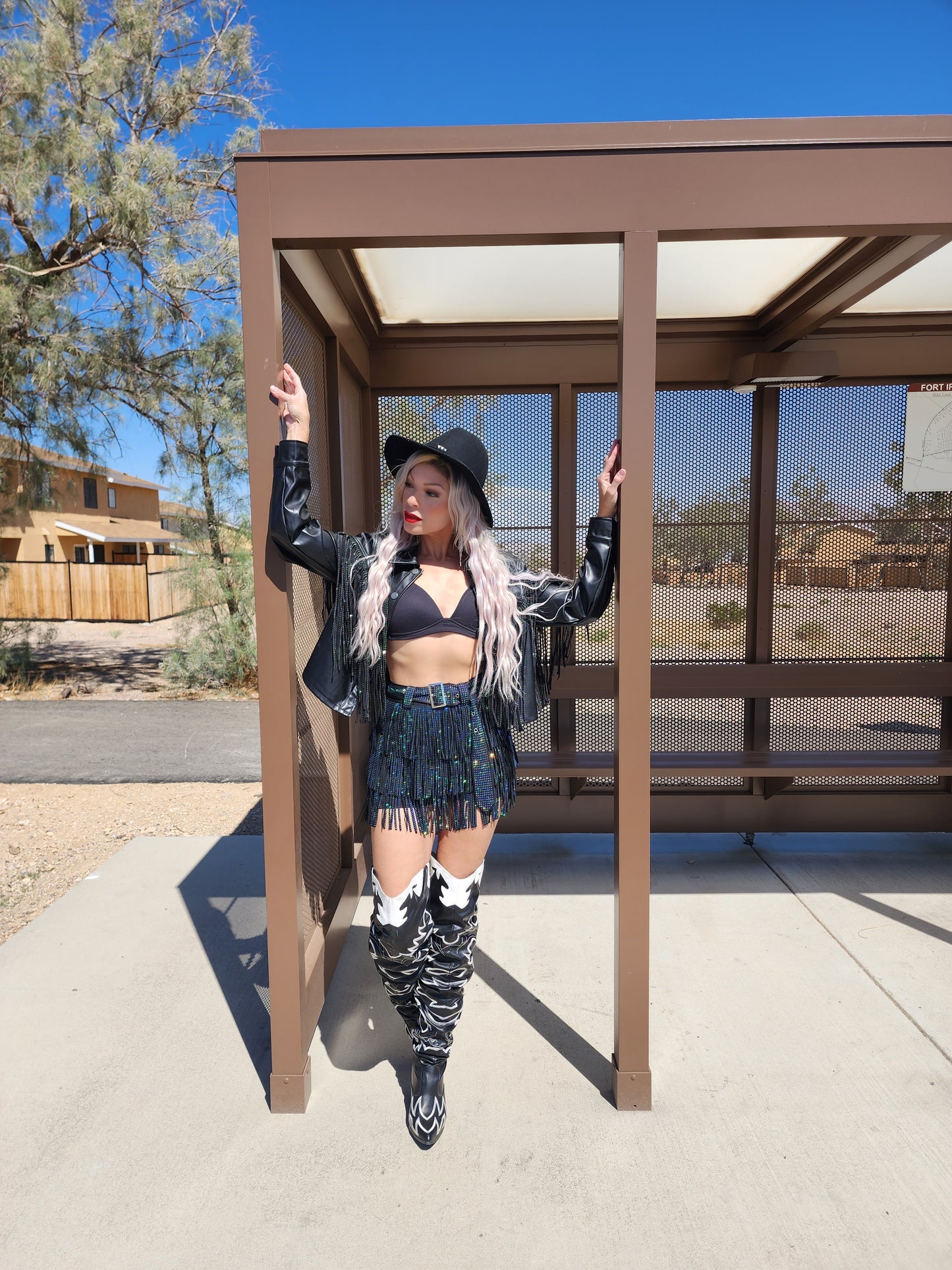 Cow girl fringe shorts