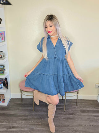 Casual denim dress