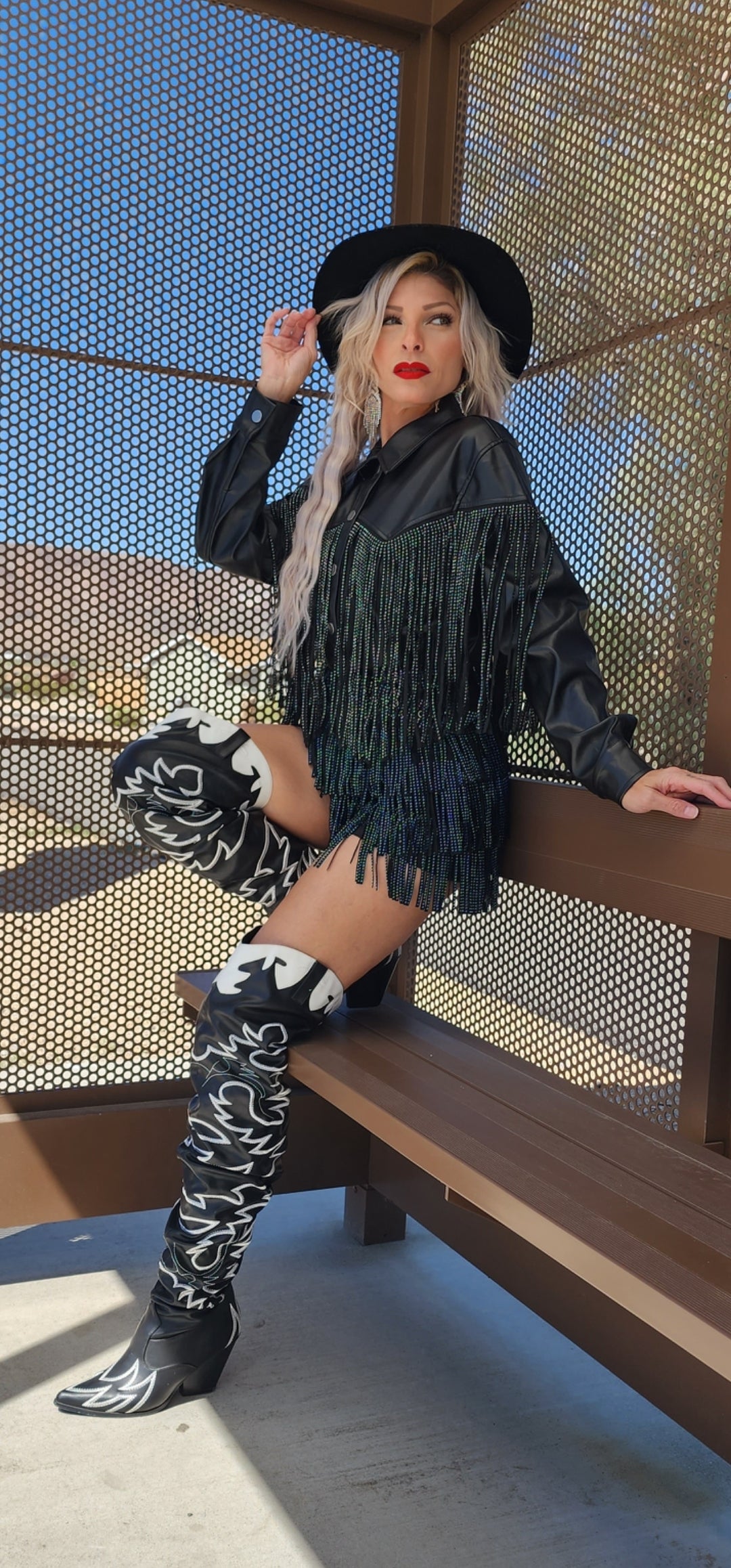 Cow girl fringe shorts