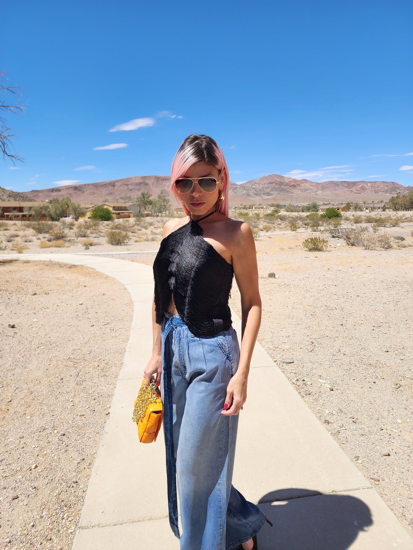 Get over me fringe top