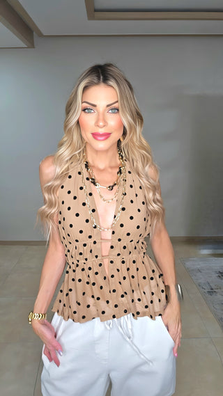 Latte polka top