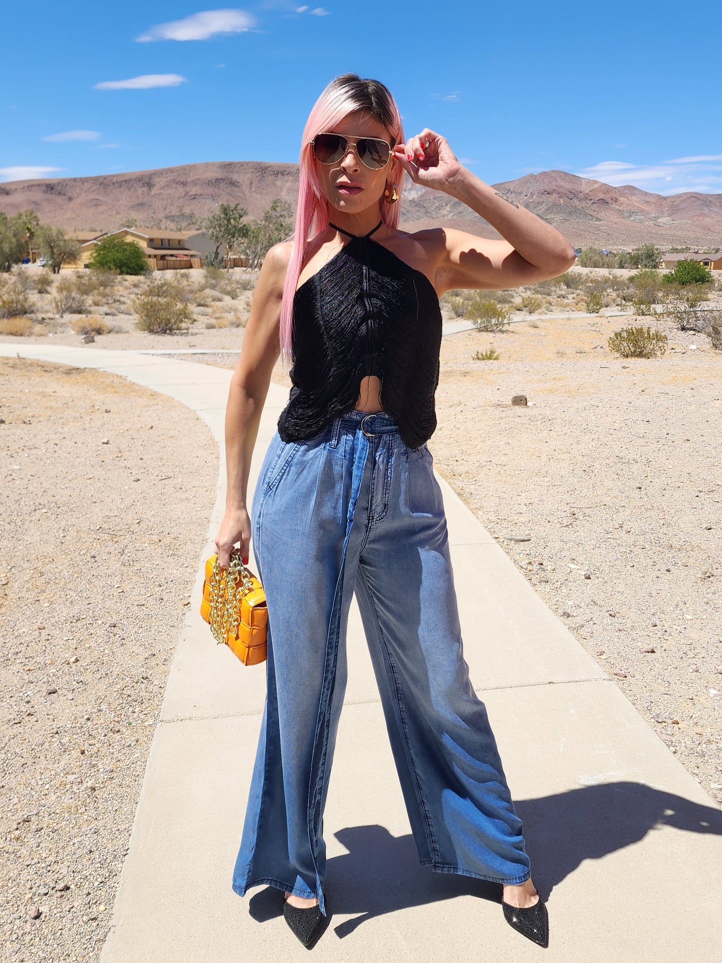 Get over me fringe top
