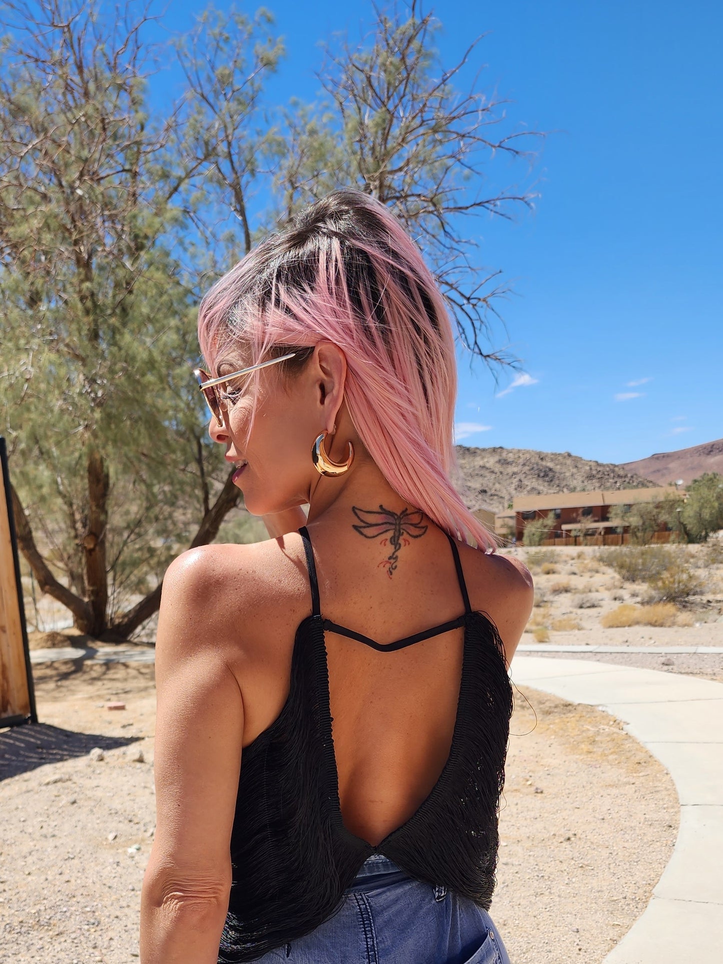 Get over me fringe top