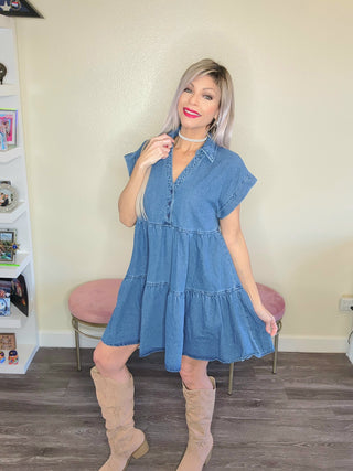 Casual denim dress