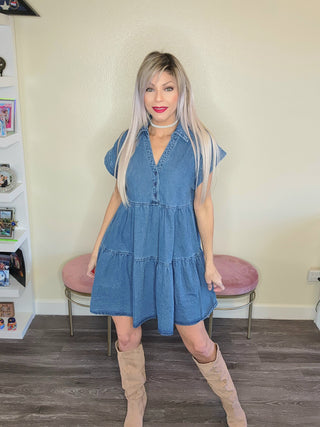 Casual denim dress