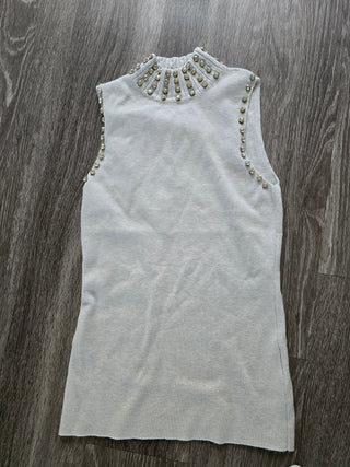 Top de cuello alto gris