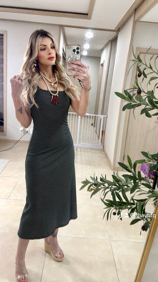 Myos black striped dress