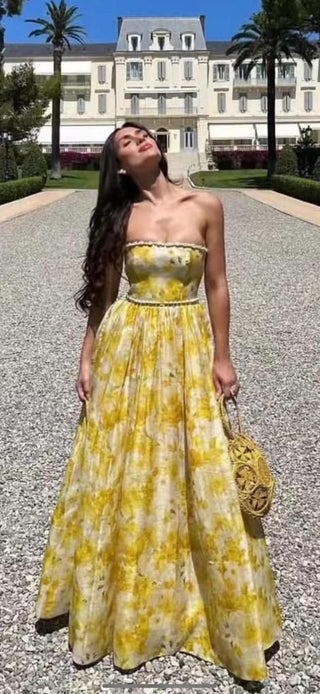 Shells & yellow flower maxi dress