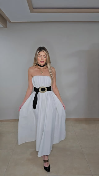 Vestido blanco Midnight Bloom