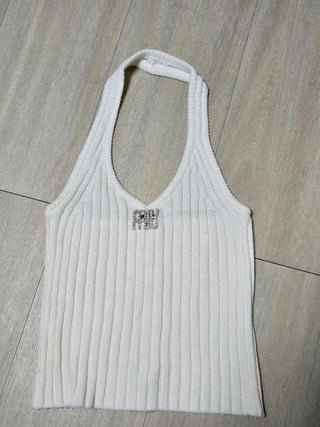 Casey knit halter tank top