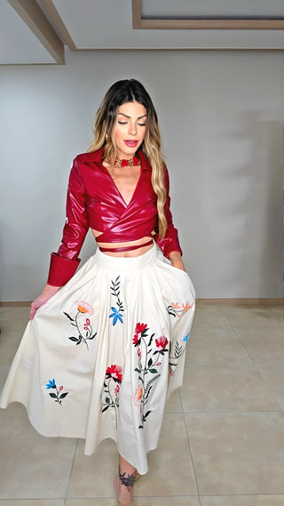 Cherrie wrap around top