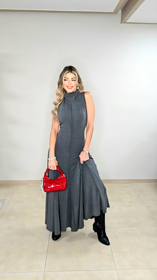 Minaj Gray Maxi Dress