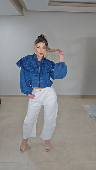 Ballerina Denim top bomber jacket