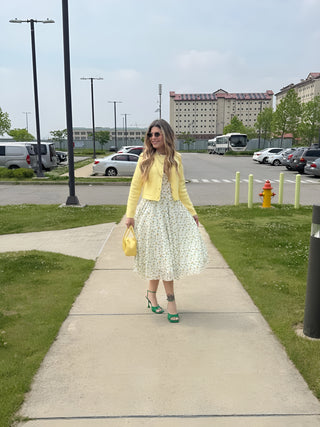 Bright sun yellow cardigan