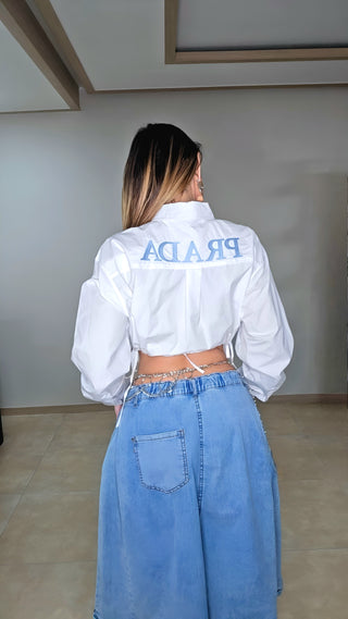 Light blue denim Jorts