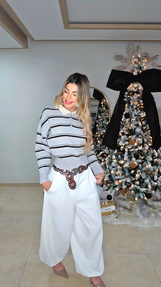 Georgina polo shirt gray