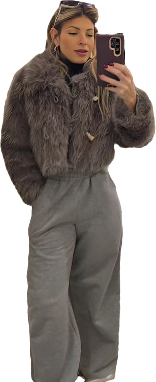 Gray Fur Jacket