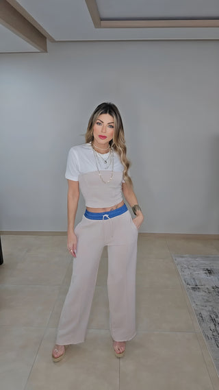 Malenik Beige pants set