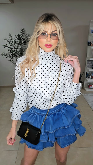 Polka dots jacket top