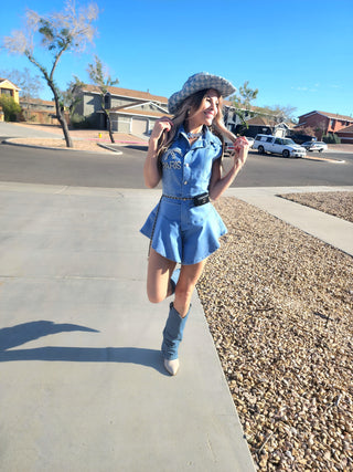Magnificent denim romper