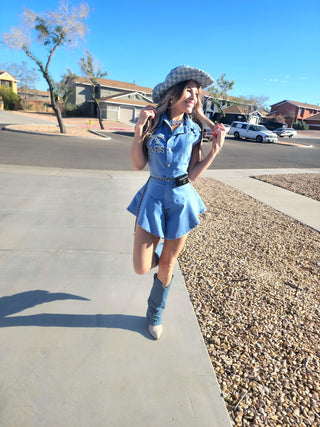 Magnificent denim romper