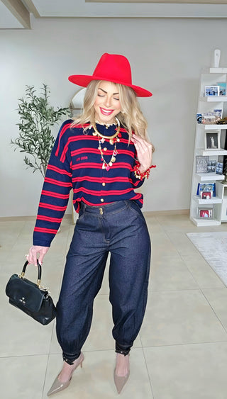 My stripe Era sweater top