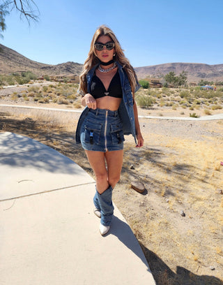 Set falda denim