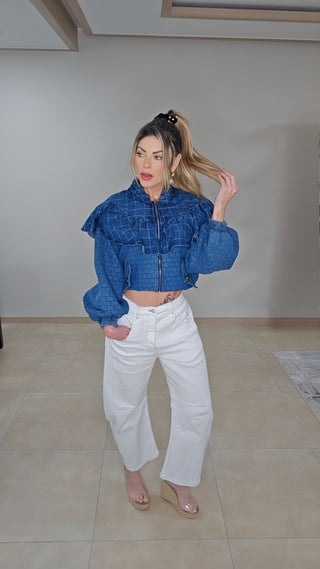 Ballerina Denim top bomber jacket