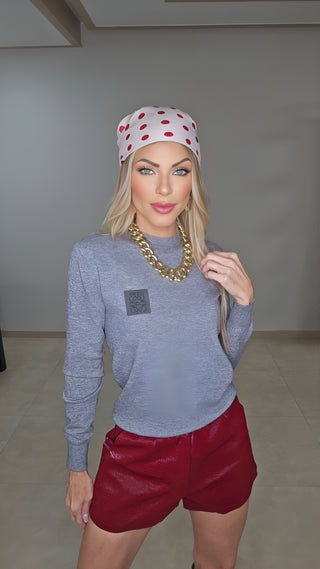 Charcoal sweater top