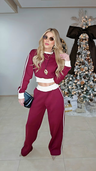 Logan Wine pants set