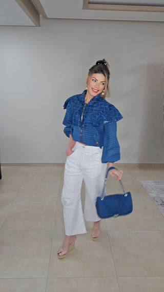Ballerina Denim top bomber jacket