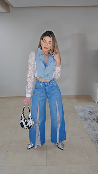 Lift me up Denim pants set