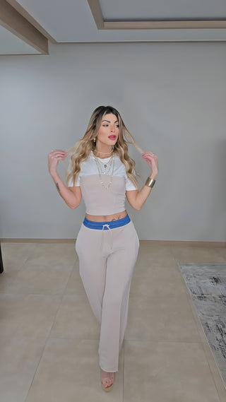 Malenik Beige pants set