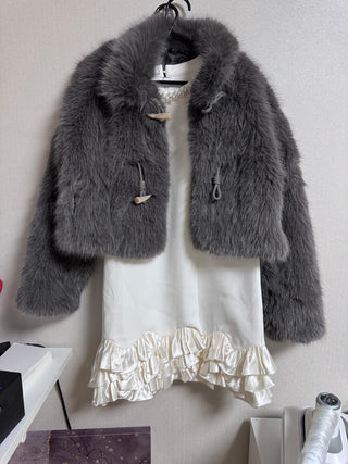 Gray Fur Jacket