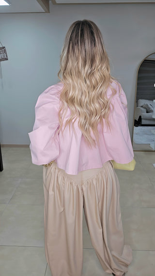 Pink cape top