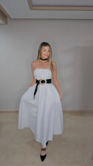 Vestido blanco Midnight Bloom