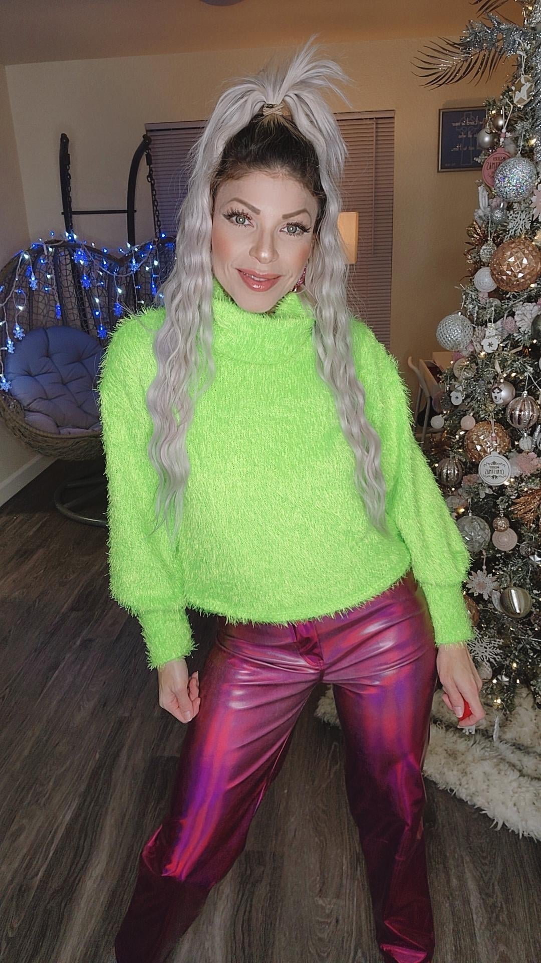 Lime sweater top